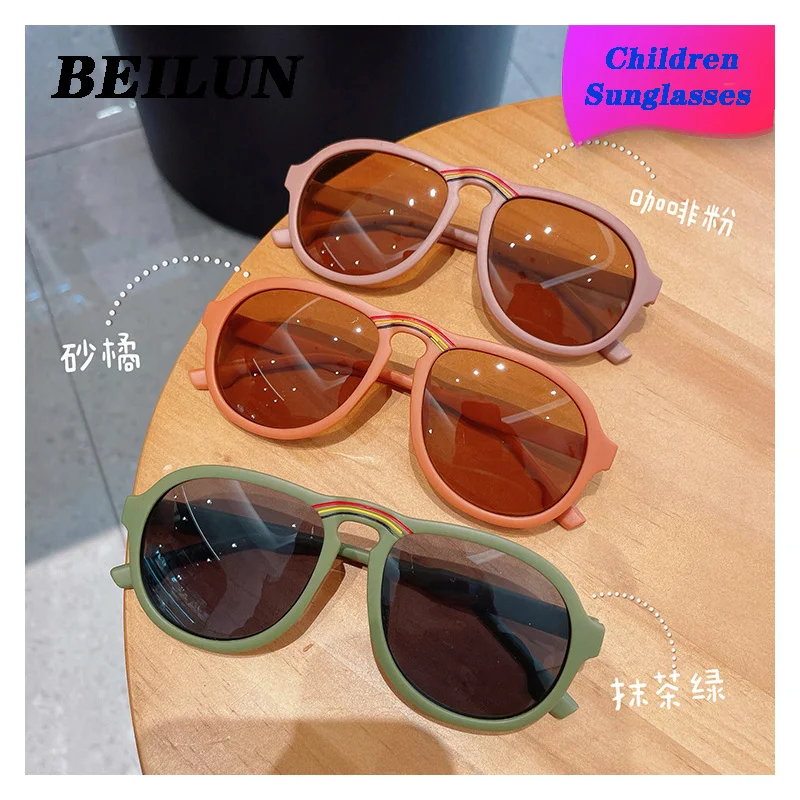 

Oversized Kids Sunglasses Frog Mirror Rainbow Color Lovely Children's Sun Glasses for Boys and Girls Gift Eye Protection Vintage