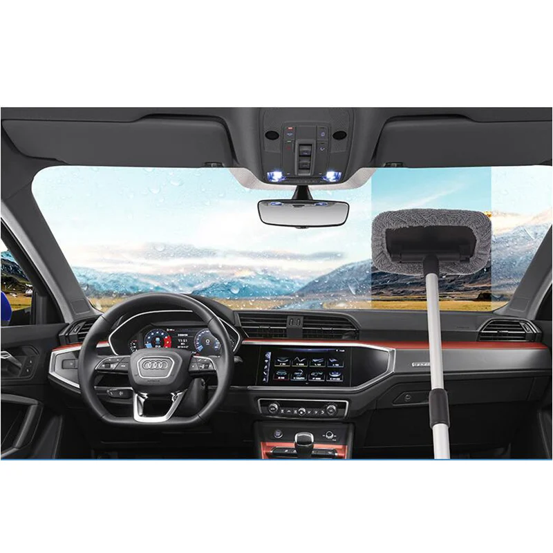 Щетка для мытья окон автомобиля стеклоочиститель из микрофибры с выдвижной