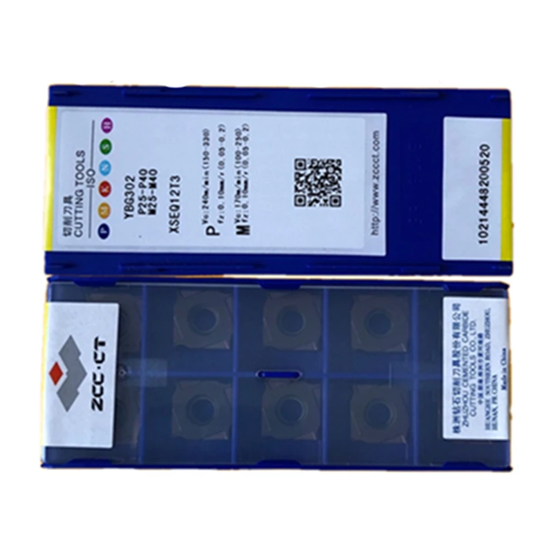 10 шт. упак. фрезы XSEQ YBG302 XSEQ1202 / 1203 12T3 1204 12T4 с ЧПУ твердосплавные фрезерные вставки