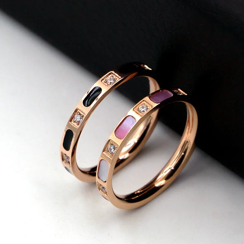 Женские 2 5 мм натуральная основа тонкое кольцо из титана и стали люксовый бренд с