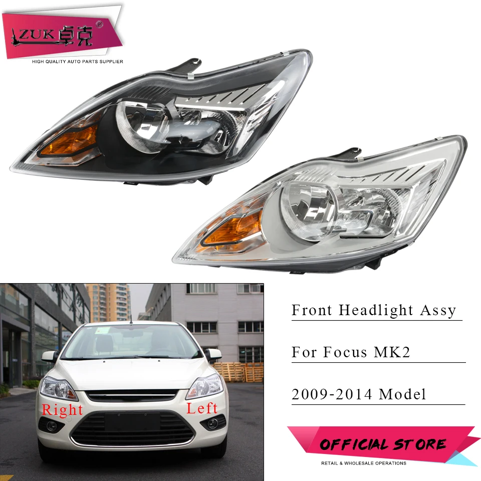 Налобный фонарь ZUK налобный в сборе для Ford Focus MK2 2009 2010 2011 2012 2013 2014 седан хэтчбек