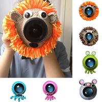 handmade knitted camera lens decorative ring carton design baby photo prop adorable guide toy doll