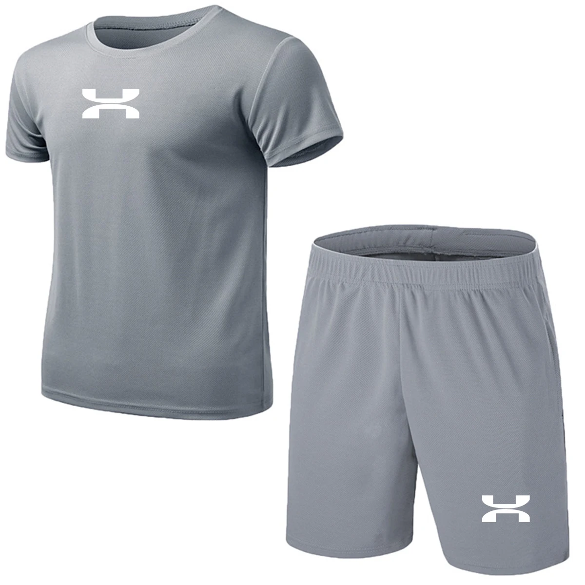 

2021 new loose men's sports suit quick-drying running suit new shorts T-shirt training gym fitness jogging suit