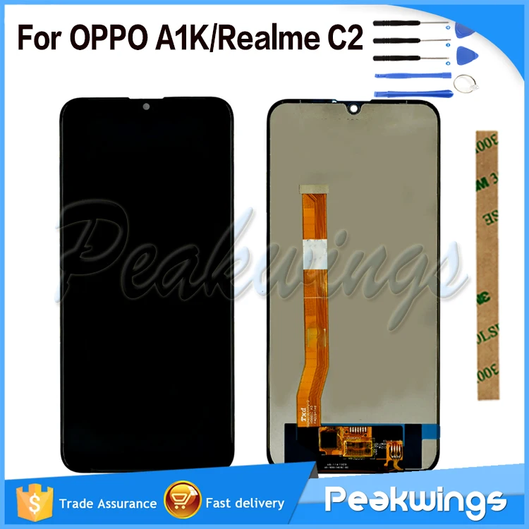 6,1 дюймов для Oppo A1k CPH1923 ЖК-дисплей с сенсорным экраном в сборе для Oppo Realme C2 RMX1941 RMX1945 ЖК-дисплей