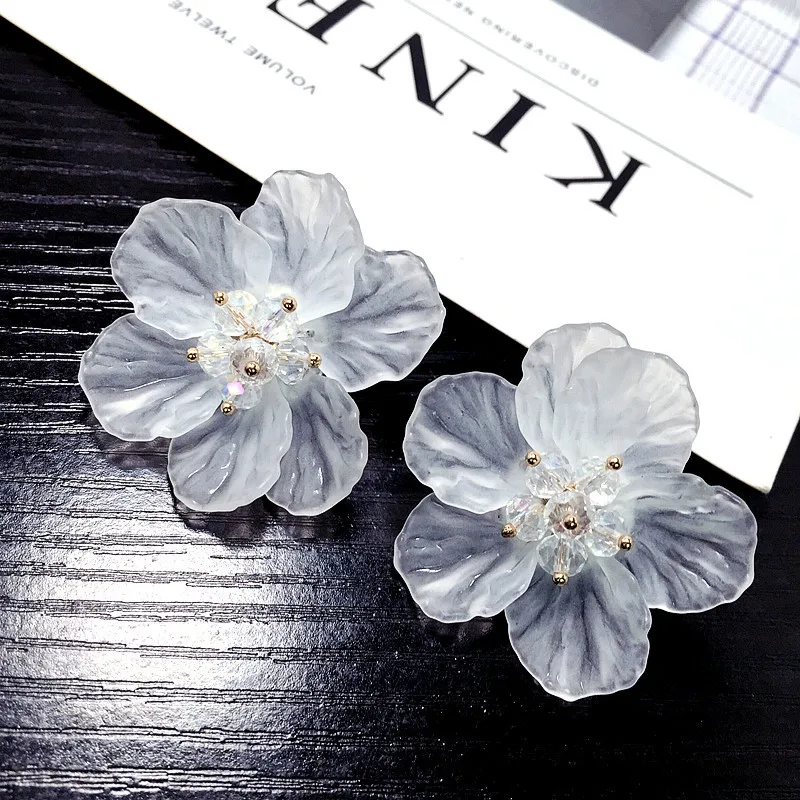 

Krasivaya Simple White Flower Earrings For Women Fashion Jewelry Trendy Gift