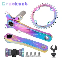 ixf 104bcd bicycle sprocket aluminum alloy colorful crank 170mm wide and narrow tooth mountain bike sprocket wheel