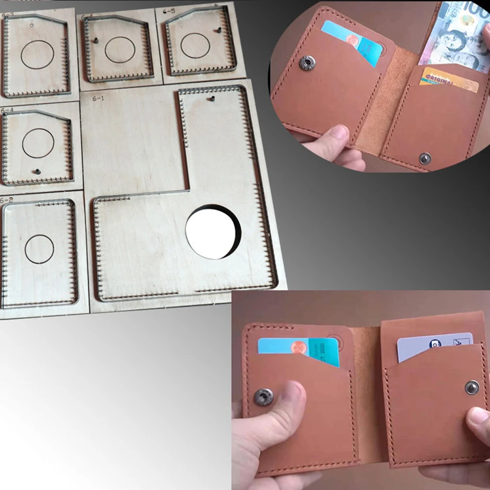 

DIY leather craft cardholder folded wallet die cutting knife mold metal hollowed punch blade 108x90mm 6pcs/lot