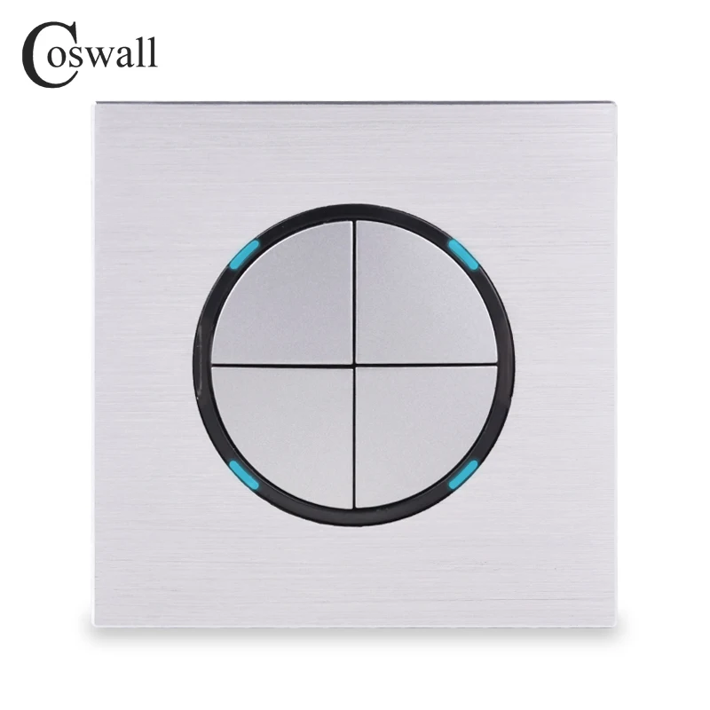 Coswall 4 банды 1 способ случайный щелчок вкл/выкл настенный светильник с
