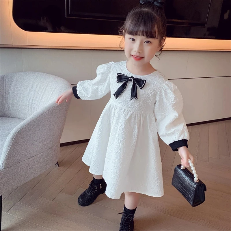 

Spring Autumn Kids Dresses for Girls French Princess Dress Girls Long Sleeve Party Vestidos Baby Children Clothing Girls Dresses