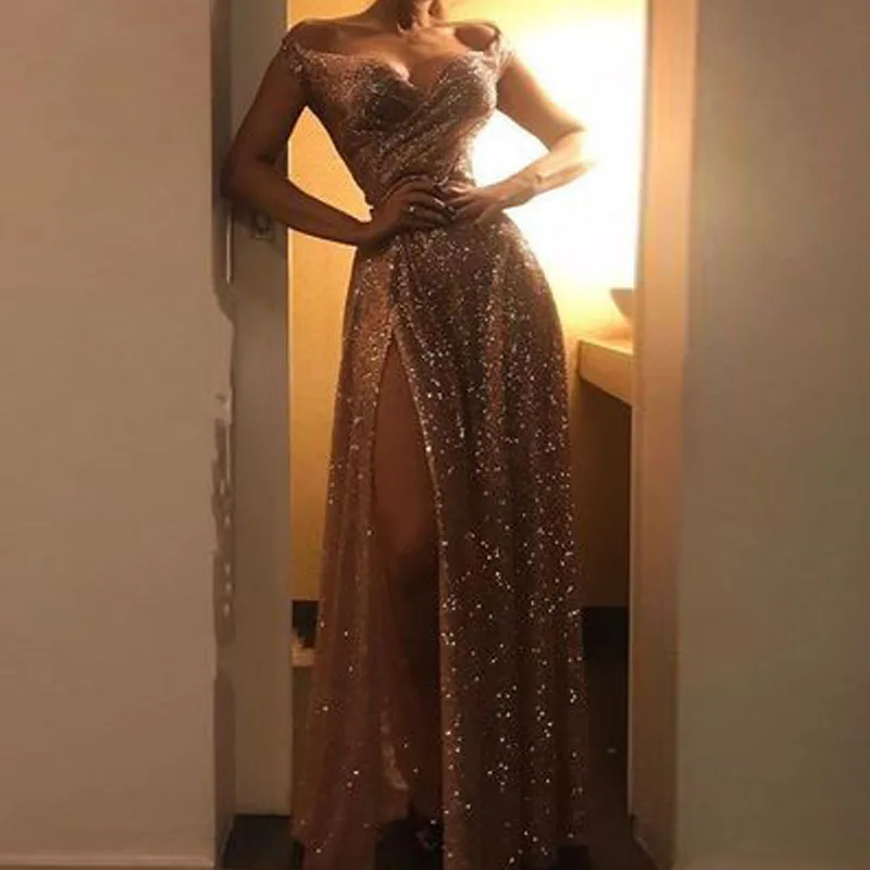 

2019 European and American New Women's Cross-Border Hot Sexy V-neck Halter Dress