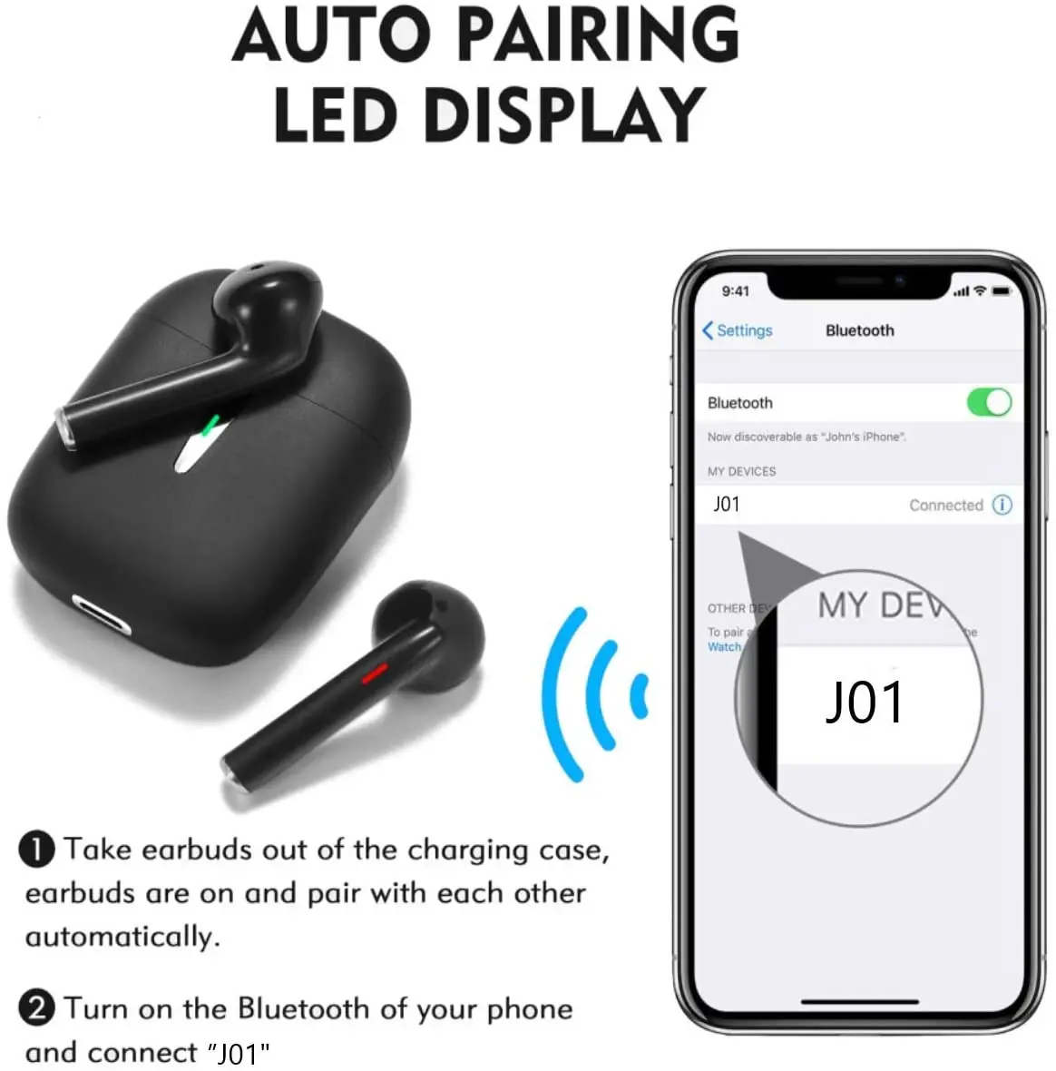 

TWS Wireless Earbuds Bluetooth Hifi 5.0 Earphone sport Earpiece Headset With Mic