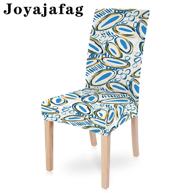 

Чехлы для стульев универсального размера, эластичные Чехлы для обеденного сиденья с геометрическим дизайном, пыленепроницаемые, моющиеся, ...