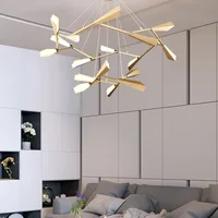 Nordic Luxury Living Room Gold-Plated 6 8 10 12 18 Chandelier Modern Home Bedroom Restaurant Chandelier Kitchen Lighting Fixture