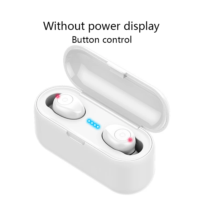 No power display 2 HATOSTEPED беспроводные Bluetooth наушники 5,0 TWS мини беспроводные наушники с зарядным устройством спортивные наушники игровые наушники - Цвет: No power display 2