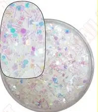 

iridescent glitter mix chunky glitter Christmas Ice Snow White Iridescent Glitter, Solvent Resistant Glitter Nail art glitter