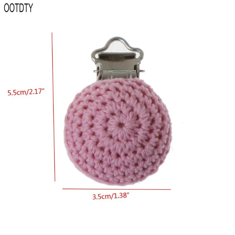 

Crochet Pacifier Clips Holder Handmade DIY Silicone Pacifier Chains Accessories