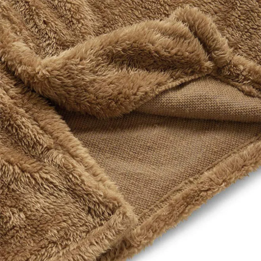 Женское плюшевое пальто с капюшоном длинным рукавом медвежьими ушками теплое