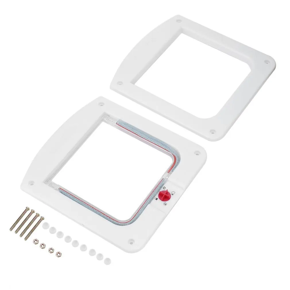 

4 Way Locking Cat Flap Door For Interior Exterior Doors Weatherproof Pet Doors For Cats & Doggie Suitable For Window & Wall