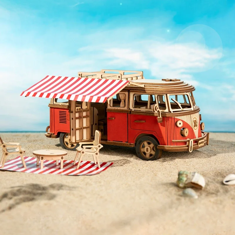 242 шт. DIY 3D Camper Van деревянный автомобиль для отдыха головоломка игра сборка