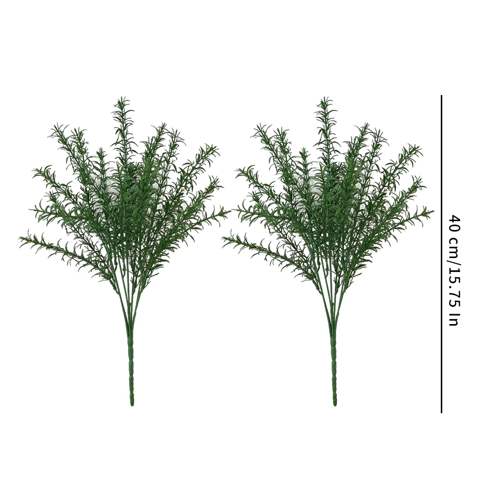 

2PCS Artificial Rosemary Plastic Simulation Greenery Plants Artificial Flowers 40cm For Wedding Home Hotel Party Decoration