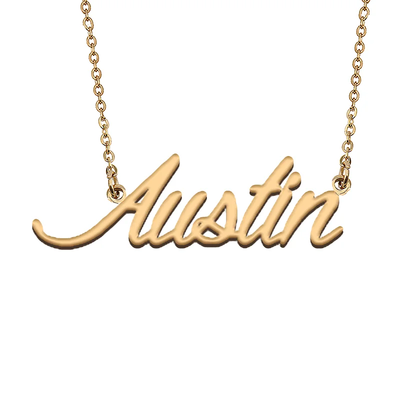

Austin Custom Name Necklace Customized Pendant Choker Personalized Jewelry Gift for Women Girls Friend Christmas Present