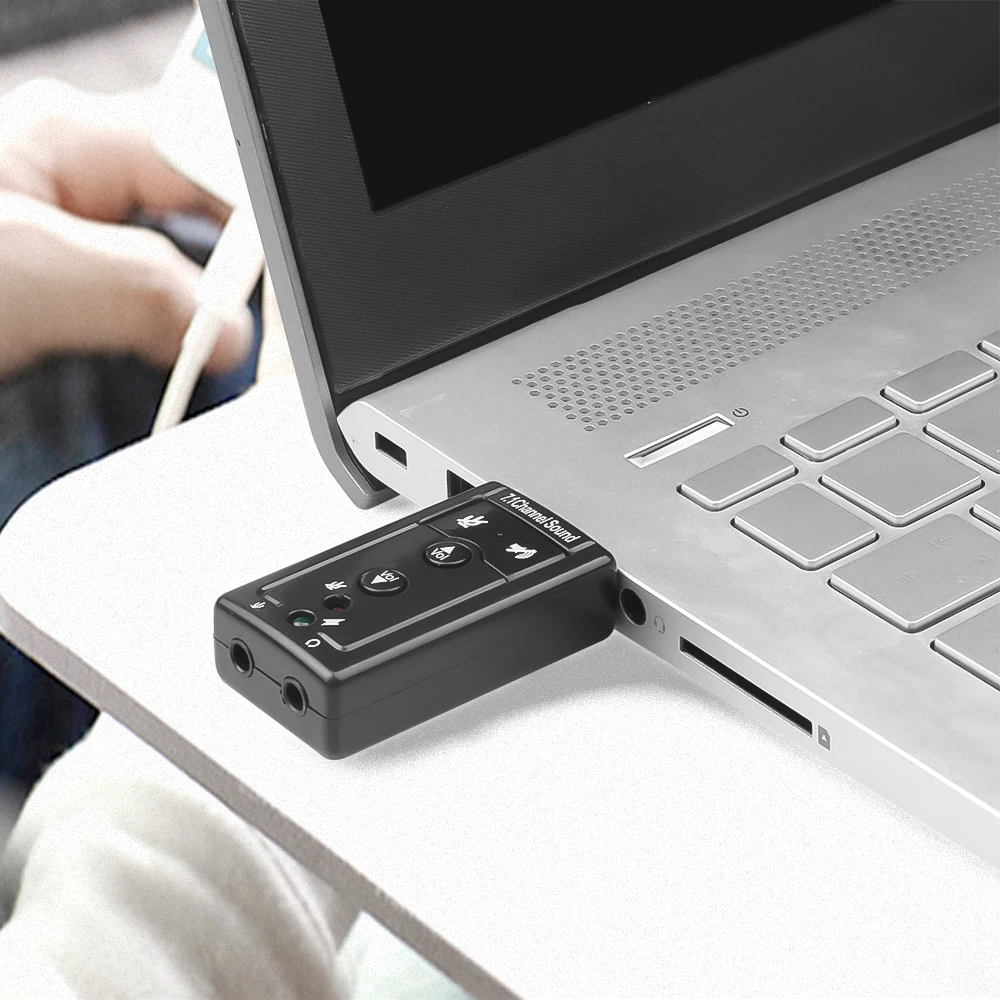Звуковая карта 7 1 USB Виртуальная звуковая адаптер объемного звука разъем 3 5 мм