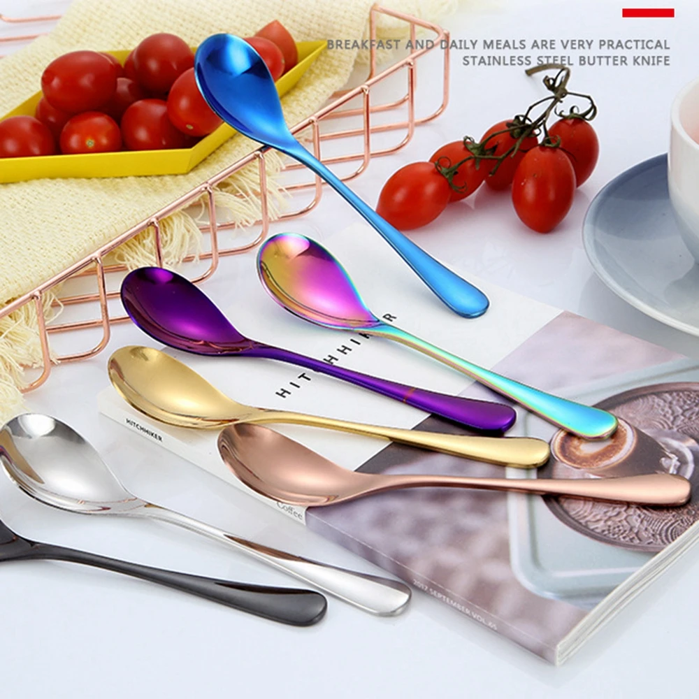 Мини чайная ложка набор столовых приборов из нержавеющей стали уникальная