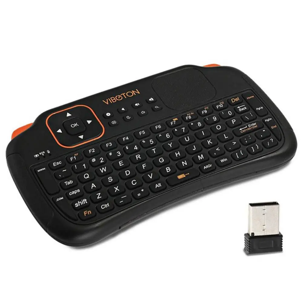 Black 2,4 ГГц Беспроводная клавиатура Мини игровые клавиатуры для ПК/Pad/Andriod/Google tv Box механическая клавиатура для xbox 360 аксессуары - Цвет: Black