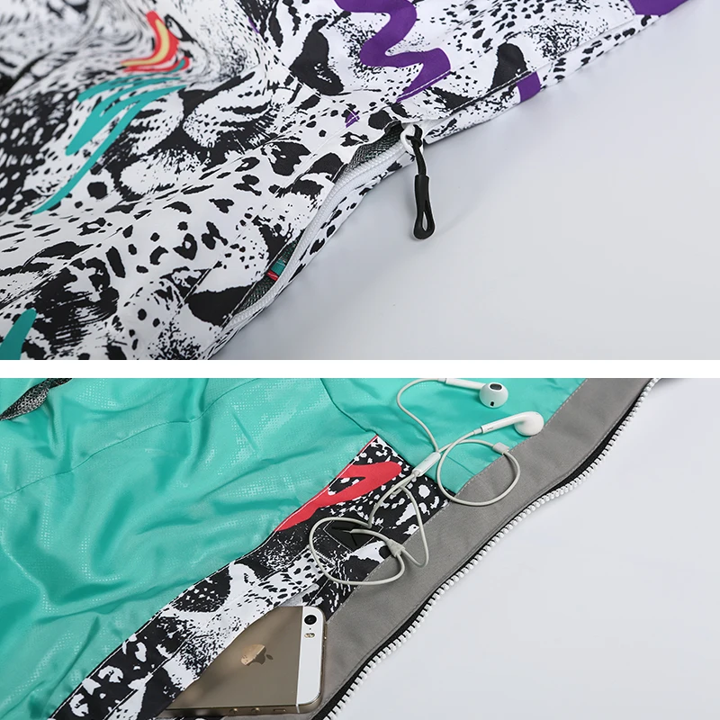 GSOU лыжная куртка для женщин зимняя водонепроницаемая ветрозащитная дышащая