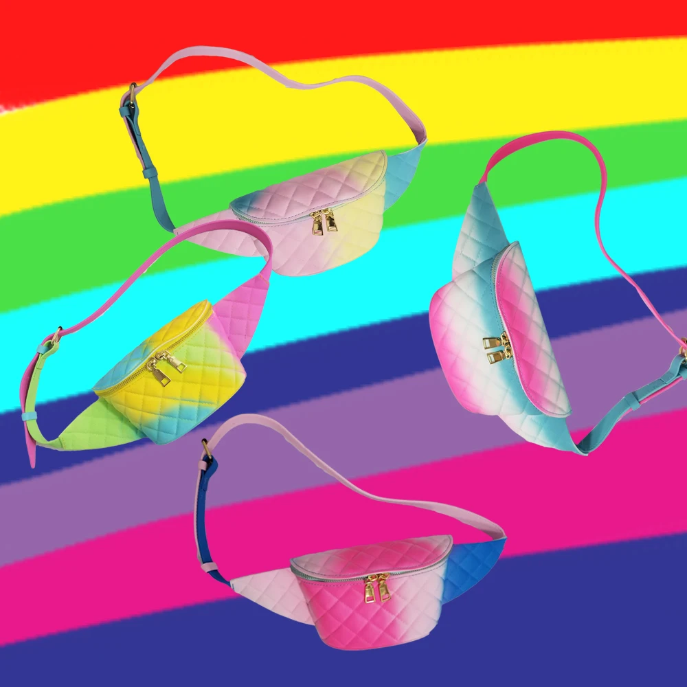 Модная женская поясная сумка из ПВХ Желе Радуга Fannypack высококачественный кошелек