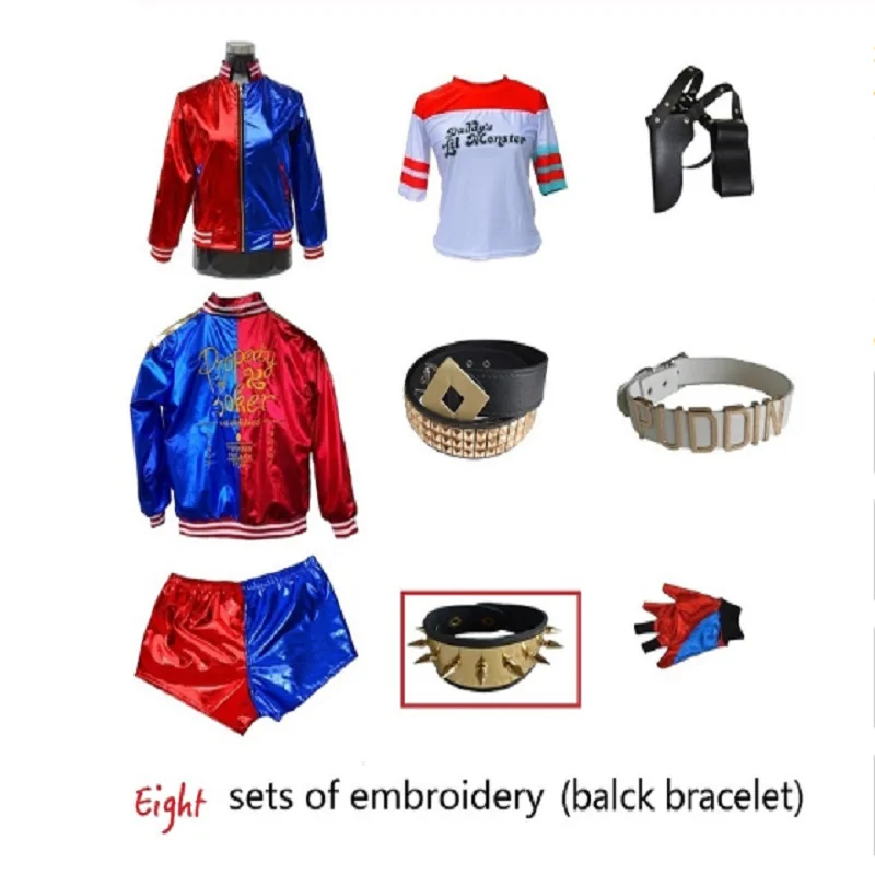 Полный набор карнавальный костюм Костюмы для косплея самоубийц футболки с