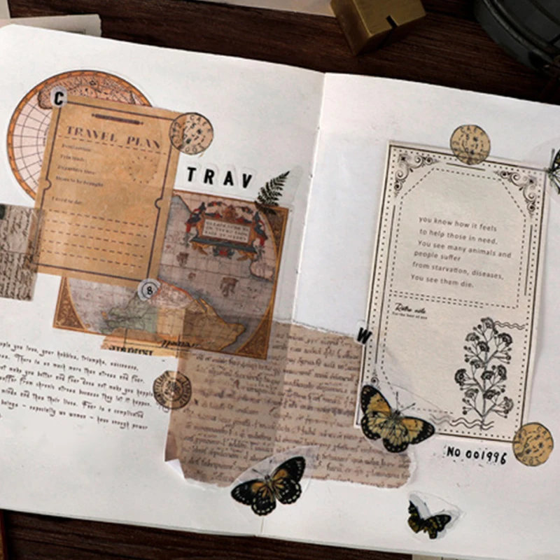 10 шт. винтажный Ретро блокнот в виде границы для записей бумажный декоративные