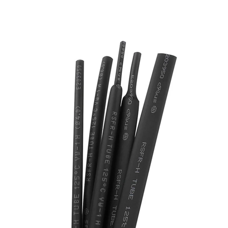 5/10M 2/4/6/8/10mm 2:1 Black Insulated Flame Retardant Heat Shrinkable Tube Sleeving Wrap Wire DIY Connector Repair - купить по