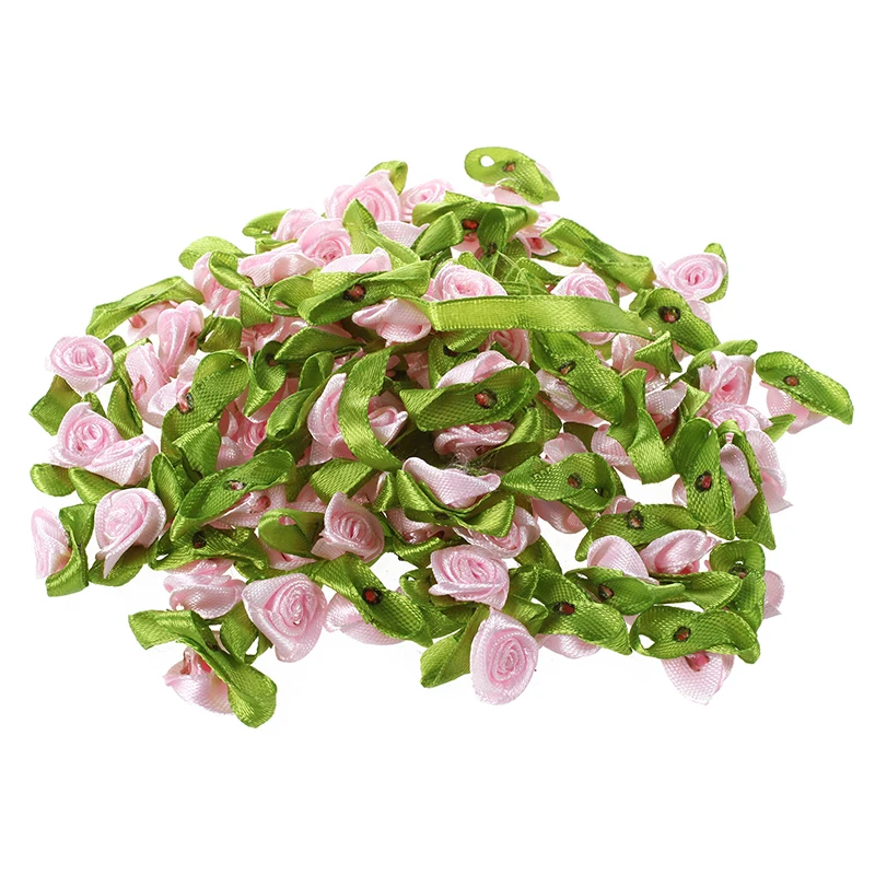 100 шт. атласная мини-лента лепесток цветка розы свадебного декора Аппликации