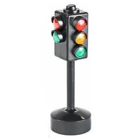 1pcs mini traffic signs road light block with sound led children safety kids education toys perfect gifts for birthdays toys