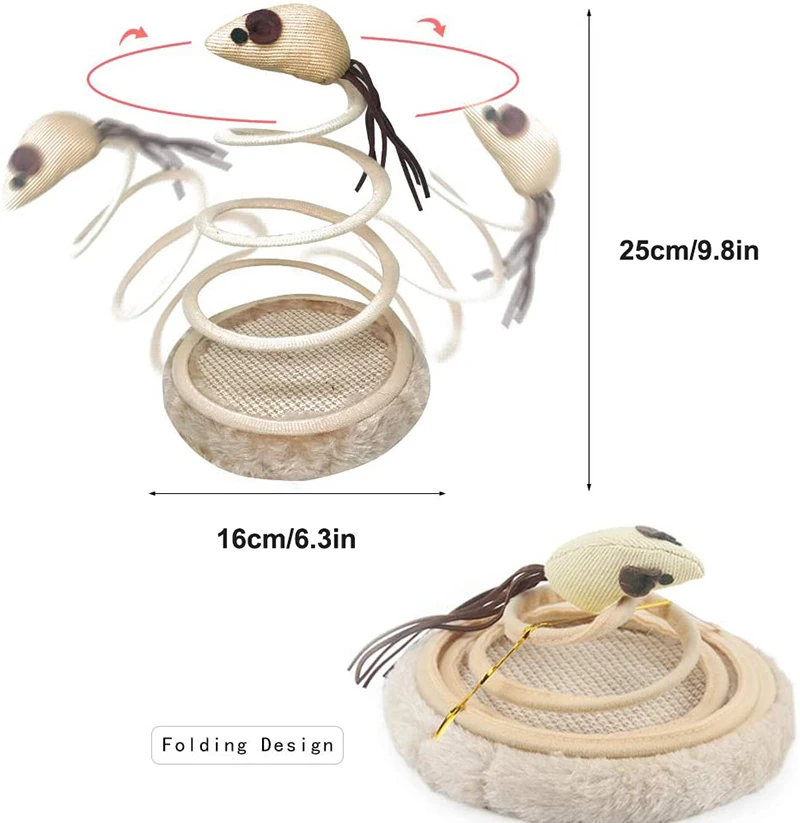 Складная игрушка котята MESNUG складная вращающаяся веселая из нержавеющей