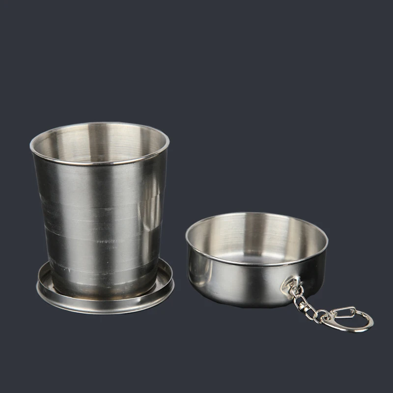 Выдвижная складная чашка из нержавеющей стали 75 мл 150 250 мл|Стакан| |