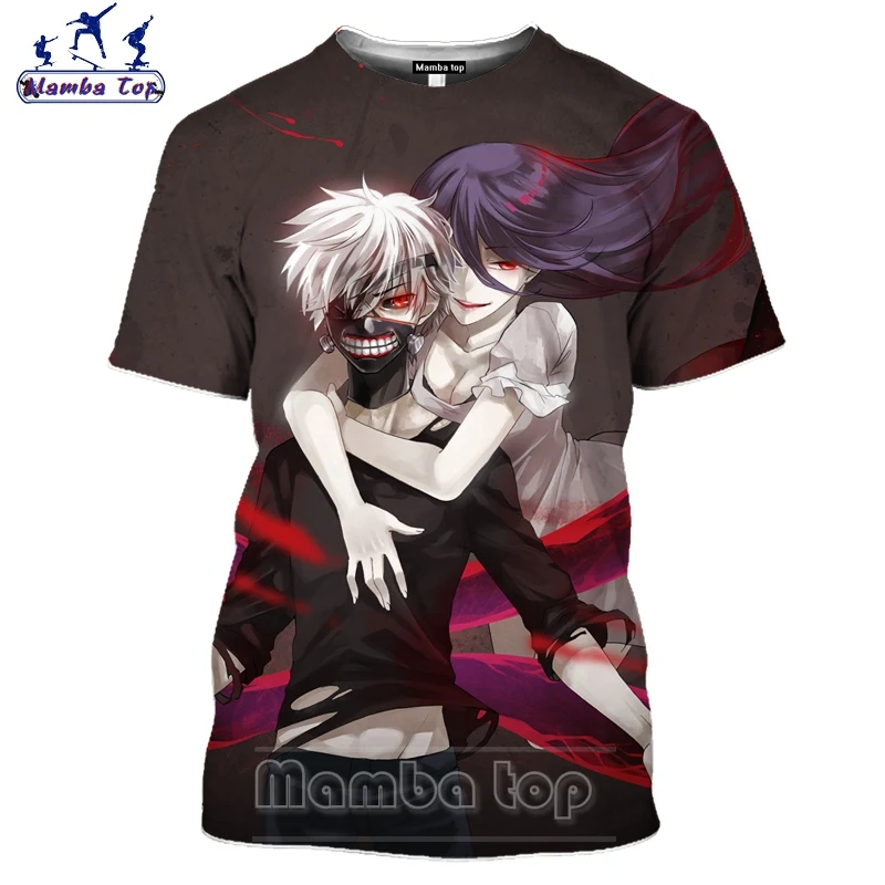 Топ Mamba с аниме Токийский Гуль Мужская футболка 3D принтом японская манга