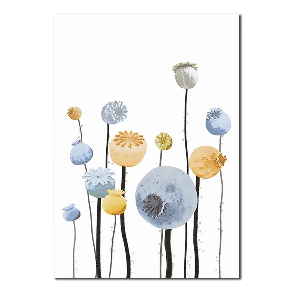 Минималистичный плакат и печать зеленых растений настенные картины в