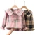 Блузка в клетку для девочек 6, детские рубашки для девочек, одежда для подростков, весна-осень - изображение