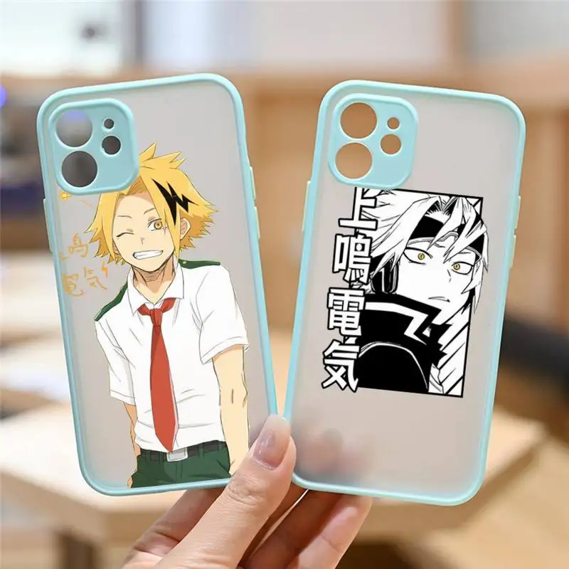 

denki kaminari anime Phone Case matte transparent For iphone 7 8 11 12 13 plus mini x xs xr pro max cover