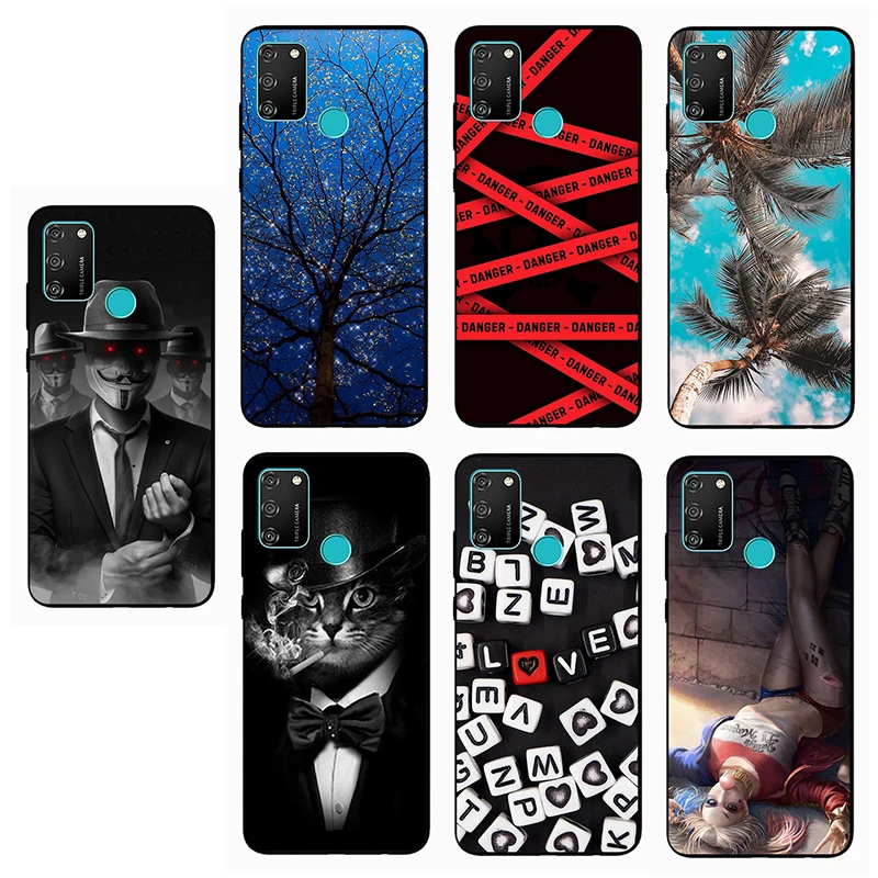 Чехол для Huawei Honor 9A "Wolf" из силикона TPU, фундас для 9 A, крышки для Honor9A, сумки 4X на.