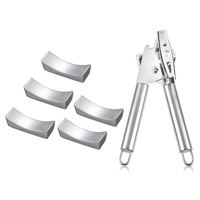 

1 Pcs Stainless Steel Manual Smooth Edge Food Safety Cut Can Opener & 5 Pcs Stainless Steel Chopsticks Rest Holder