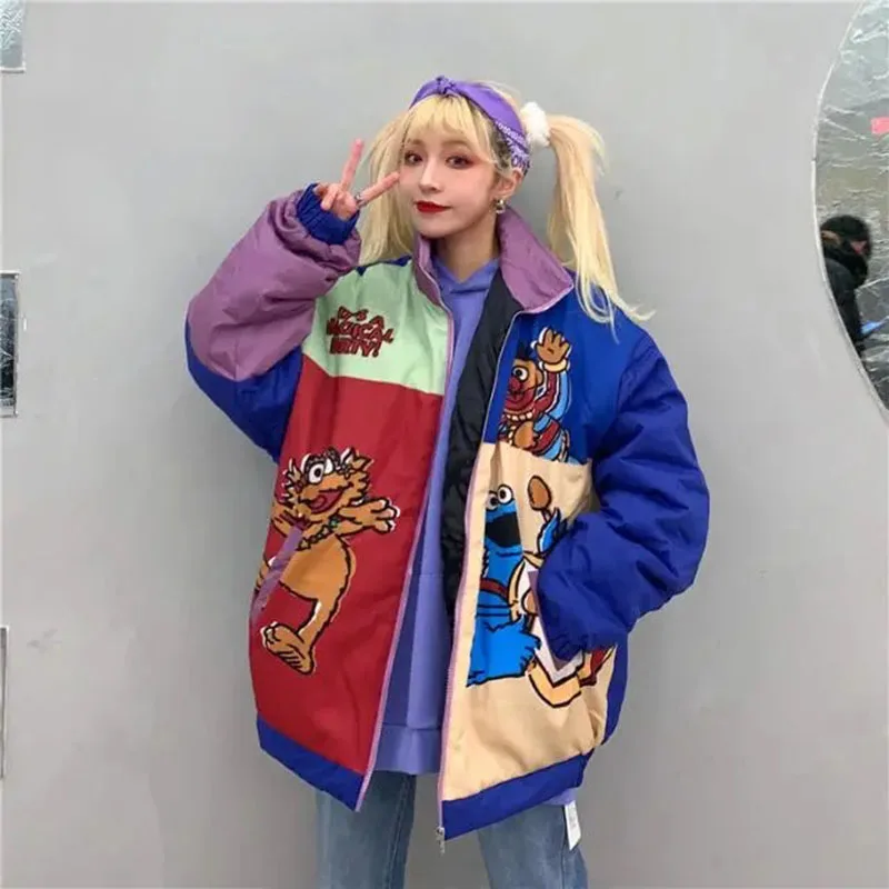 

Хлопковая одежда новая Корейская версия в гонконгском стиле Harajuku Bf свободного кроя модная женская зимняя Толстая хлопковая куртка Топ