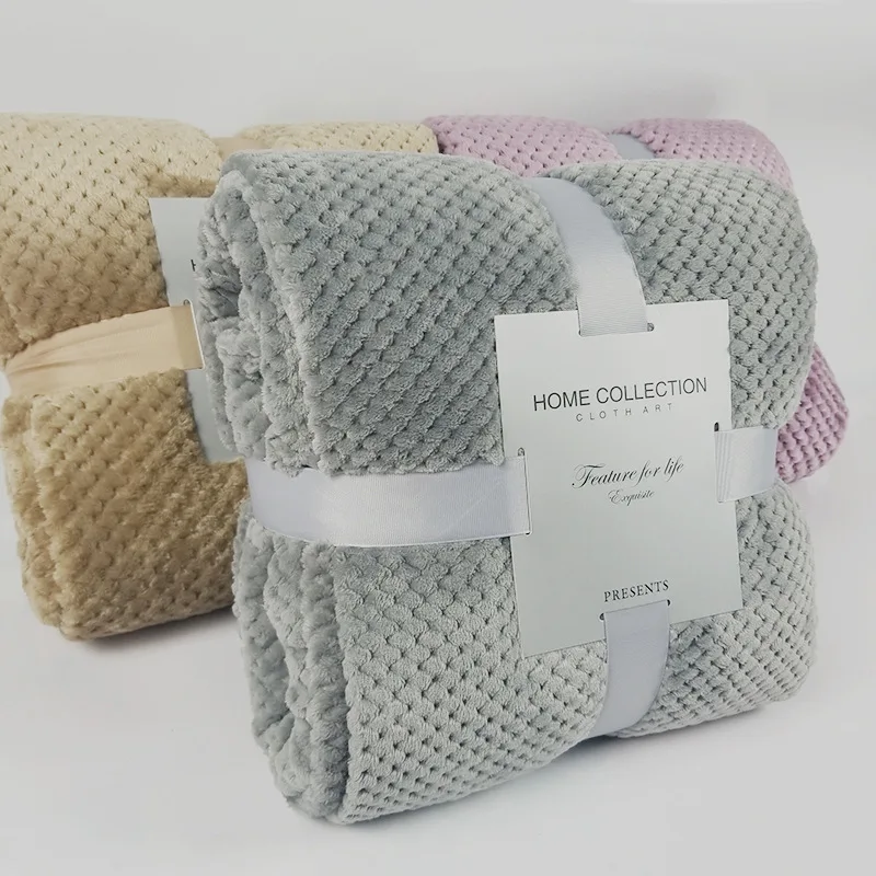 Home Textile polar microfiber blanket cover the bed large thick fleece throw sofa blanket pink small blanket dropship