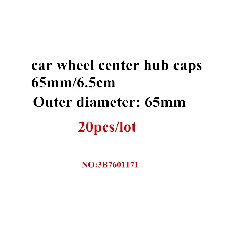 20 штук 65 мм центральный колпак на колесо автомобиля крышка ступицы для Golf Jetta Mk5