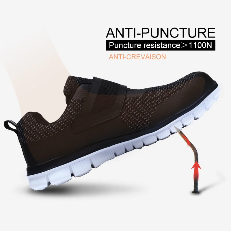 DYKHMILY/безопасная обувь со стальным носком Мужская и женская на застежке-липучке с