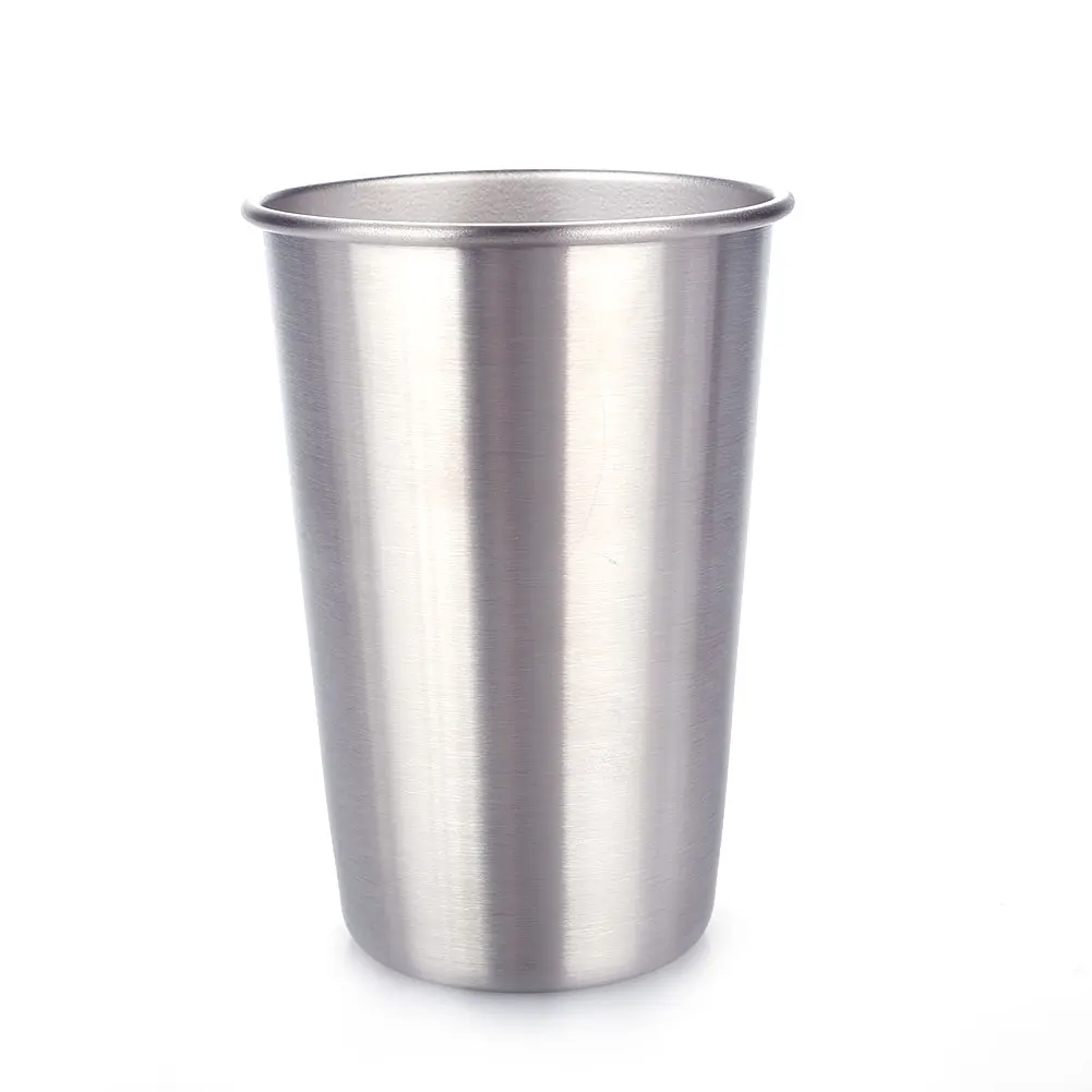 Кружка из нержавеющей стали серебристая кружка для бара напитков пивная 350 мл/500