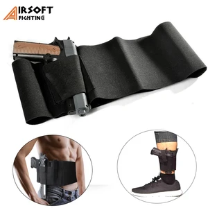 Тактическая кобура для скрытого пистолета для переноски, мягкий держатель для пистолета, поясной ремень, невидимый держатель для пистолета для стрельбы и ног на лодыжке