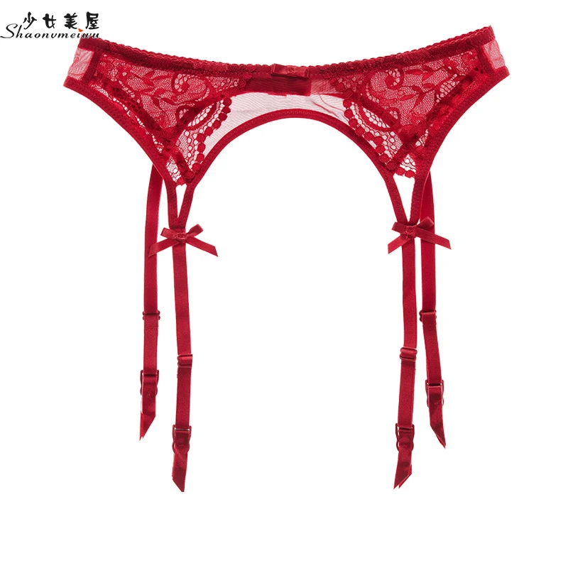 

Женский Кружевной Костюм shaonvmeiwu, черный Соблазнительный комплект с поясом для подвязки, шелковый чулок, большие размеры